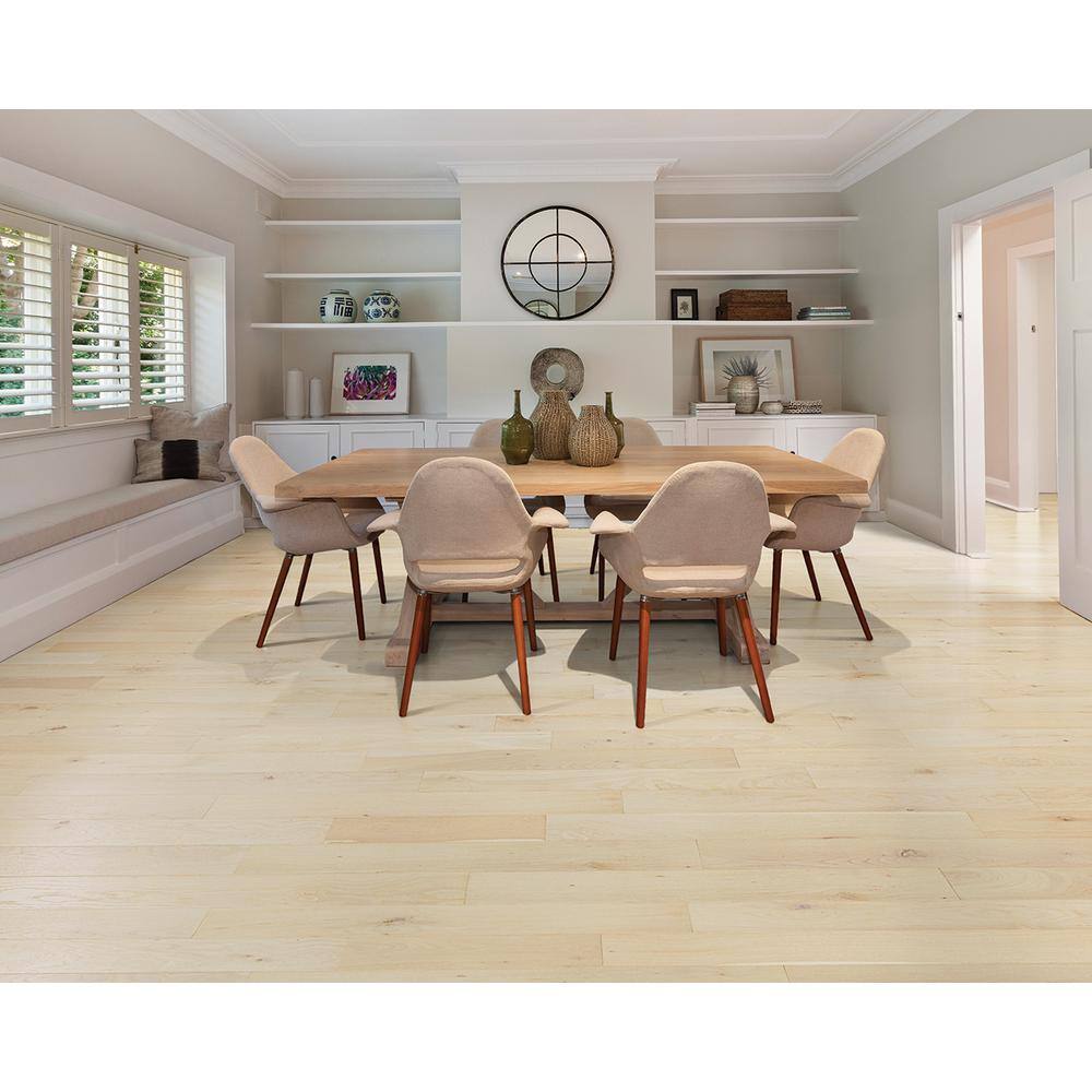 Mohawk Celestial Sky Smoked Oyster Oak 0.37 in. T x 5 in. W Wirebrushed Engineered Hardwood Flooring (29.53 sq. ft./case)