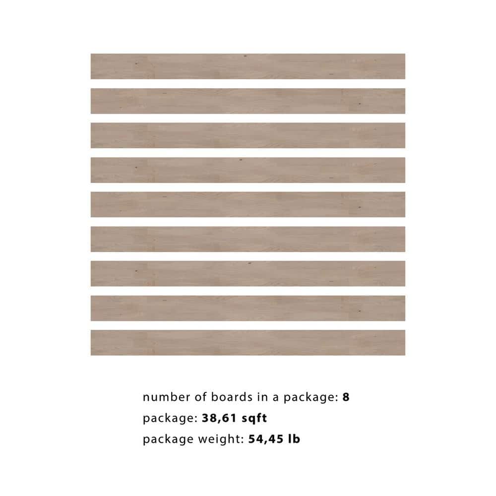 Baltic Wood Smokey Engineered European Oak 1/2 in. T x 7.2 in. W Click Lock Engineered Hardwood Flooring (38.6 sq.ft./case)