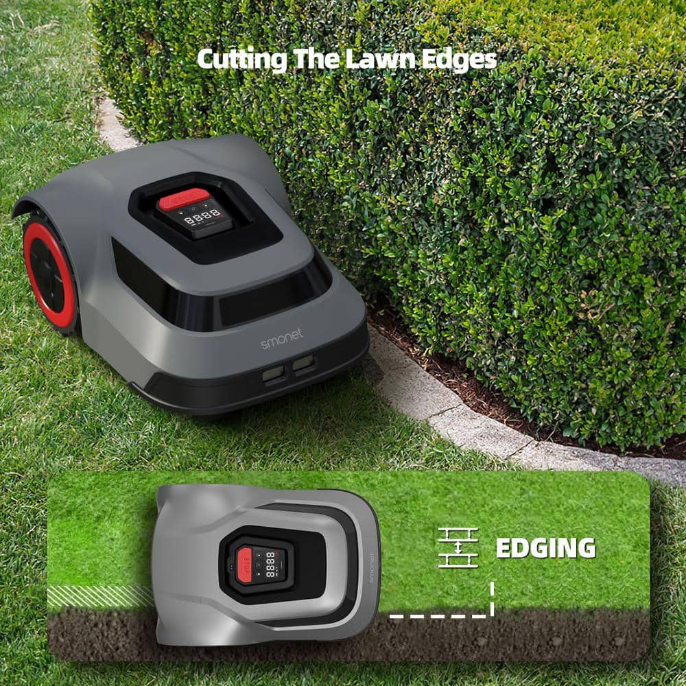 smonet 8 in. Robot Lawn Mower - Automatic Lawnmower Battery Powered APP Control, Smart Path Planning, Up to 1/4 Acre