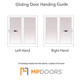 60 in. x 80 in. Woodgrain Interior and Smooth White Exterior Right-Hand Composite Sliding Patio Door