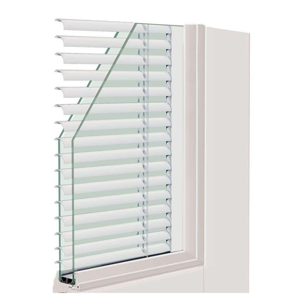 72 in. x 80 in. Smooth White Right-Hand Composite PG50 Sliding Patio Door with Low-E Built in Blinds