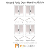 72 in. x 80 in. Fiberglass Smooth White Right-Hand Outswing Hinged Patio Door with Built in Blinds