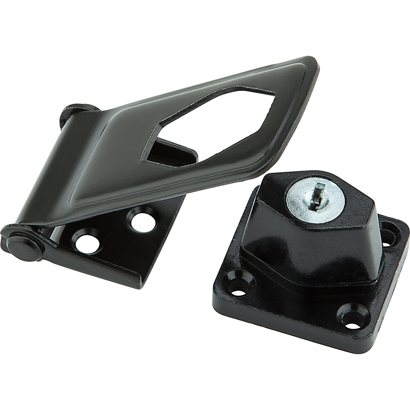 Everbilt 3-1/2 in. Black Key Locking Hasp