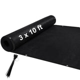 3 ft. x 10 ft. Privacy Fence Screen 90% Blockage Shade Temporary Fencing for Wall Gazebo Backyard Black (2-Pack)