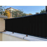 Privacy Fence Screen Heavy-Duty 90% Blockage Shade Cover Fencing Net for Wall Garden Gazebo Backyard, 6 x 25 ft., Black