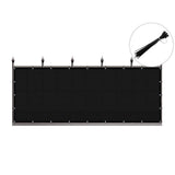 Privacy Fence Screen Heavy-Duty 90% Blockage Shade Cover Fencing Net for Wall Garden Gazebo Backyard, 6 x 25 ft., Black