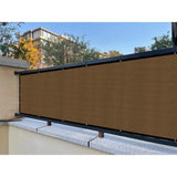 Privacy FenceScreen Heavy-Duty 90% Blockage Shade Cover FencingNet for Wall Garden Gazebo Backyard 5 ft. x 25 ft., Brown