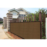 Privacy FenceScreen Heavy-Duty 90% Blockage Shade Cover FencingNet for Wall Garden Gazebo Backyard 5 ft. x 25 ft., Brown