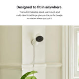 Google Nest Cam - Indoor Wired Smart Home Security Camera - Snow