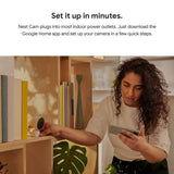 Google Nest Cam - Indoor Wired Smart Home Security Camera - Snow