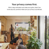Google Nest Cam - Indoor Wired Smart Home Security Camera - Snow