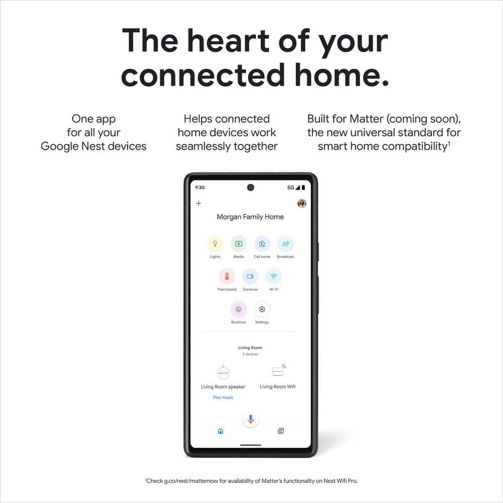 Google Nest Wifi Pro (Wi-Fi 6E) - 2 Pack - Snow