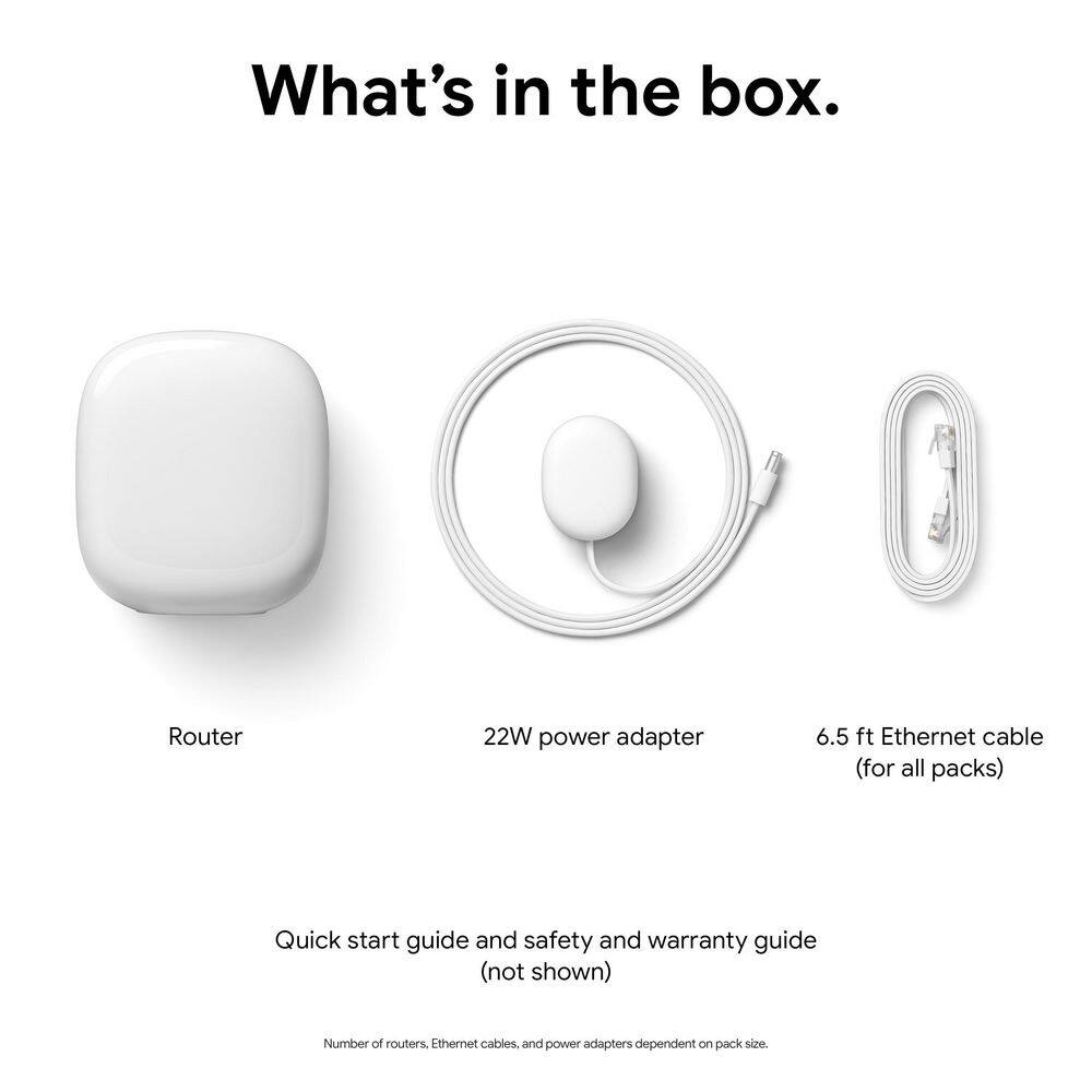 Google Nest Wifi Pro (Wi-Fi 6E) - 2 Pack - Snow