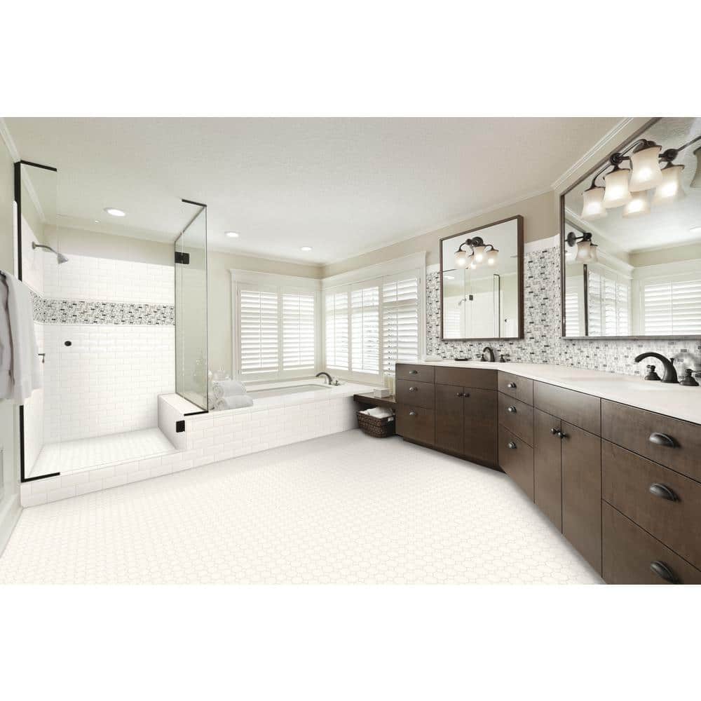 Daltile Snow Illusion 2-5/8 in. x 12 in. Marble Decorative Accent Wall Tile (0.2188 sq. ft. per Piece)