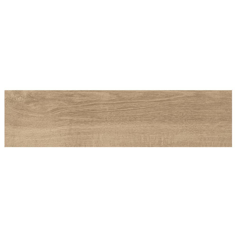 Meadow Wood Soft Brown 6 in. x 24 in. Glazed Porcelain Floor and Wall Tile (15 sq. ft. / case)