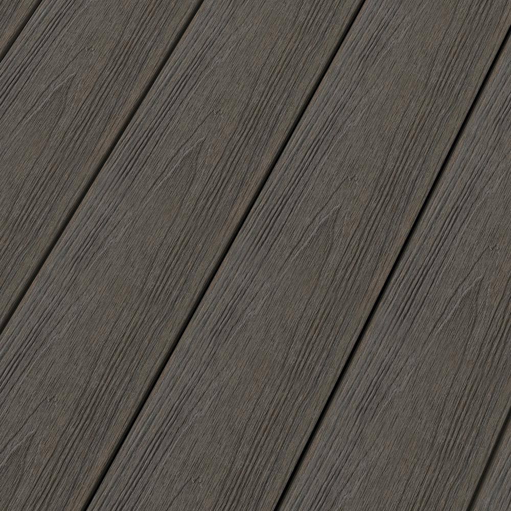 NewTechWood Naturale Magellan Series 1 in. x 5-1/2 in. x 0.5 ft. Spanish Walnut Composite Decking Board Sample with Groove