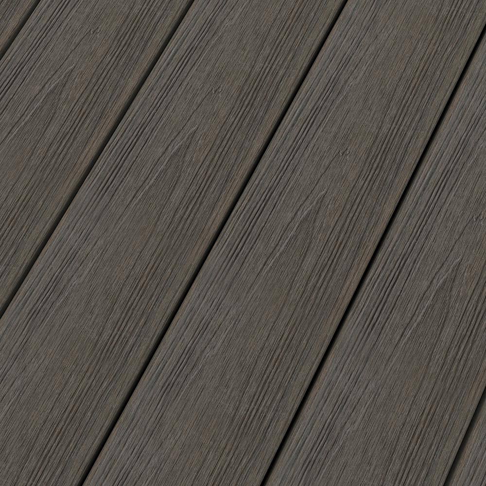 NewTechWood UltraShield Naturale Cortes Series 1 in. x 6 in. x 1 ft. Spanish Walnut Solid Composite Decking Board Sample