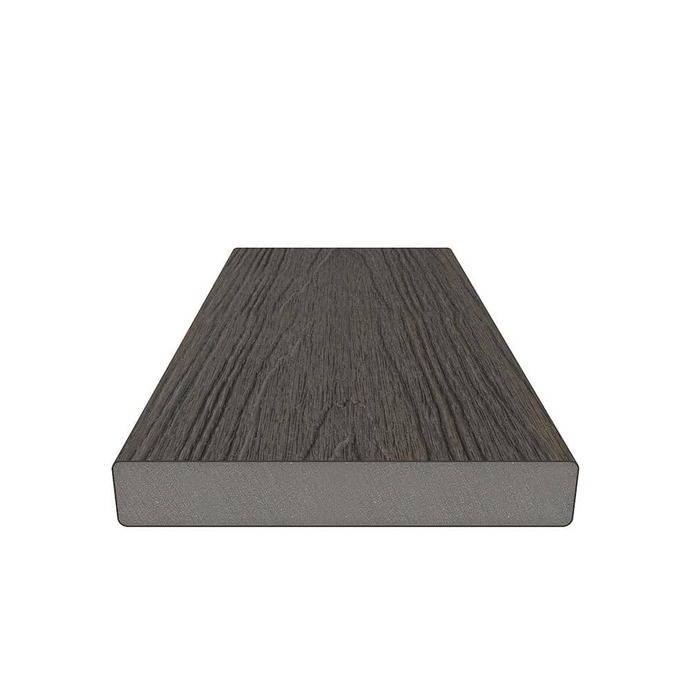 NewTechWood UltraShield Naturale Cortes Series 1 in. x 6 in. x 1 ft. Spanish Walnut Solid Composite Decking Board Sample