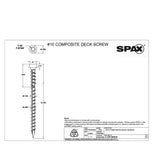 SPAX #10 x 2-3/4 in. Exterior Cylindric Head Composite Deck Screws Java Torx T-Star (350 Each) 5 LB Bit Included