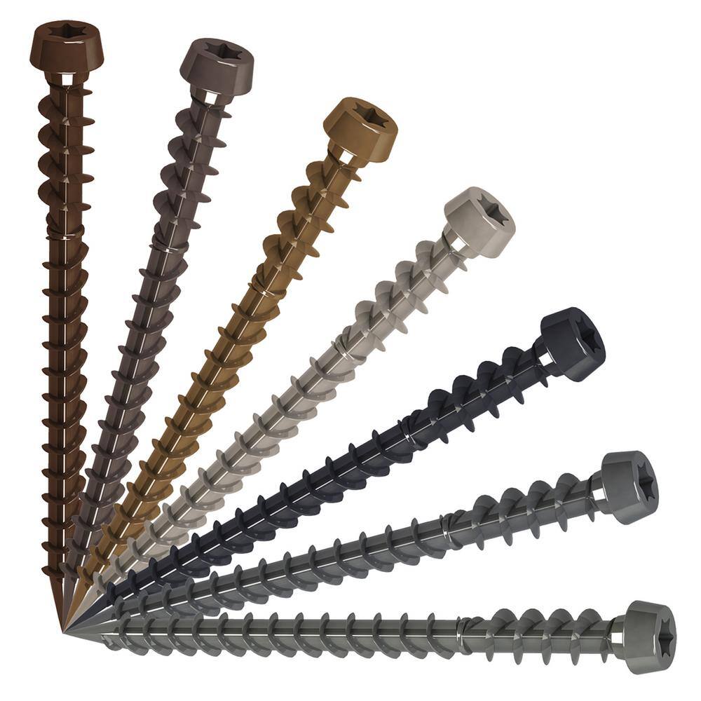 SPAX #10 x 2-3/4 in. Exterior Cylindric Head Composite Deck Screws Slate Torx T-Star (350 Each) 5 LB Bit Included
