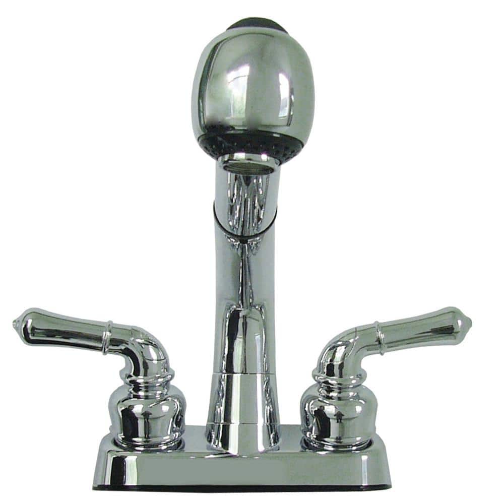 RUGGED TUB 24" x 22" Granite Freestanding Laundry Utility Sink with Pullout Faucet