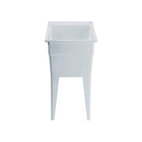 RUGGED TUB 18 in x 24 in Granite Freestanding Utility Laundry Sink with Black Pullout Faucet
