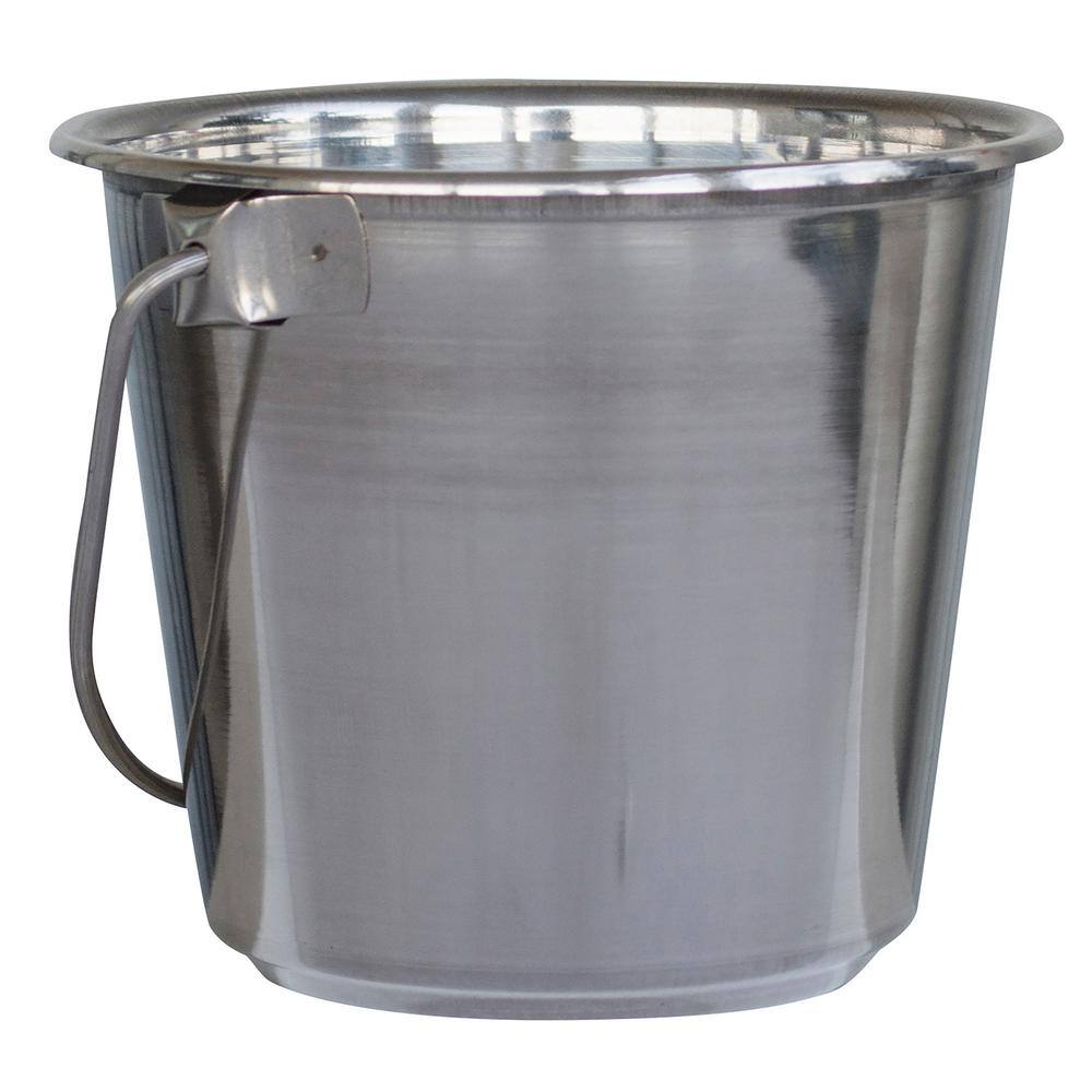 Sportsman 1 Qt. Stainless Galvanized Steel Bucket with Stainless Steel Handle (12-Pack)