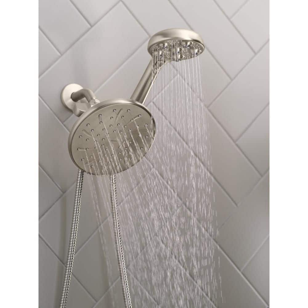 Moen HydroRoller Massage 3-Spray 7.5 in. Dual Handheld Shower Head with Body Spray, Spot Resist Brushed Nickel