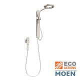Nebia by Moen 1-Spray 8 in. Dual Shower Head and Handheld with Magnetic Dock, Spot Resist Brushed Nickel