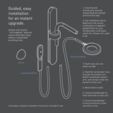 Nebia by Moen 1-Spray 8 in. Dual Shower Head and Handheld with Magnetic Dock, Spot Resist Brushed Nickel