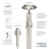 Nebia by Moen 1-Spray 8 in. Dual Shower Head and Handheld with Magnetic Dock, Spot Resist Brushed Nickel