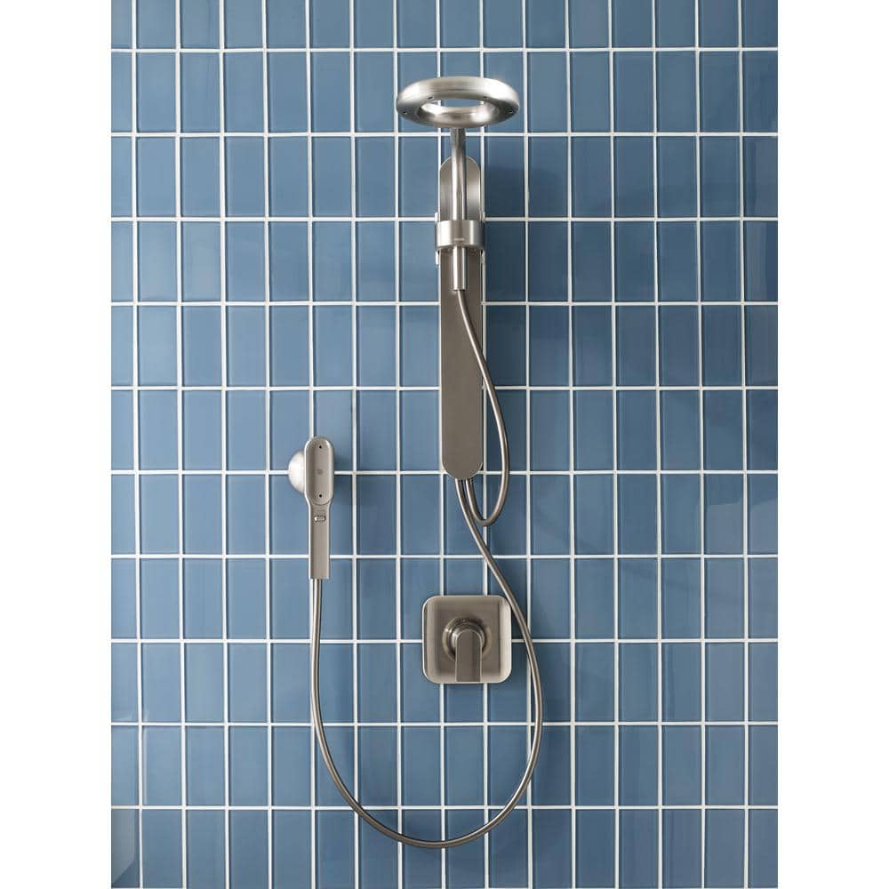 Nebia by Moen 1-Spray 8 in. Dual Shower Head and Handheld with Magnetic Dock, Spot Resist Brushed Nickel
