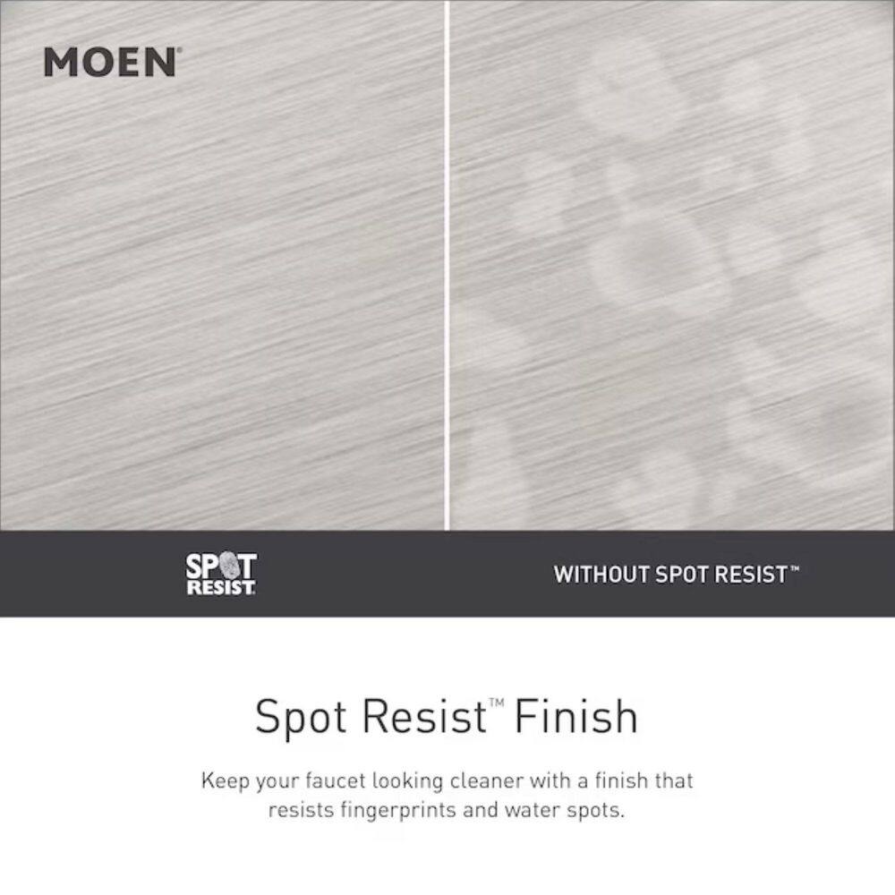 MOEN Avira 4-Spray 4.1 in. Single Wall Mount Fixed Shower Head in Spot Resist Brushed Nickel