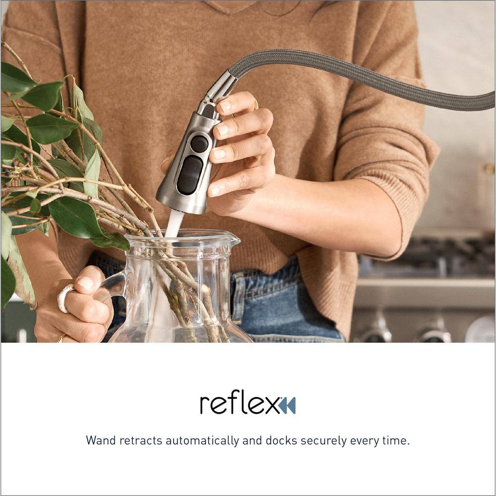Moen Glenshire Single-Handle Pull-Down Sprayer Kitchen Faucet with Reflex and Power Clean, Spot Resist Stainless