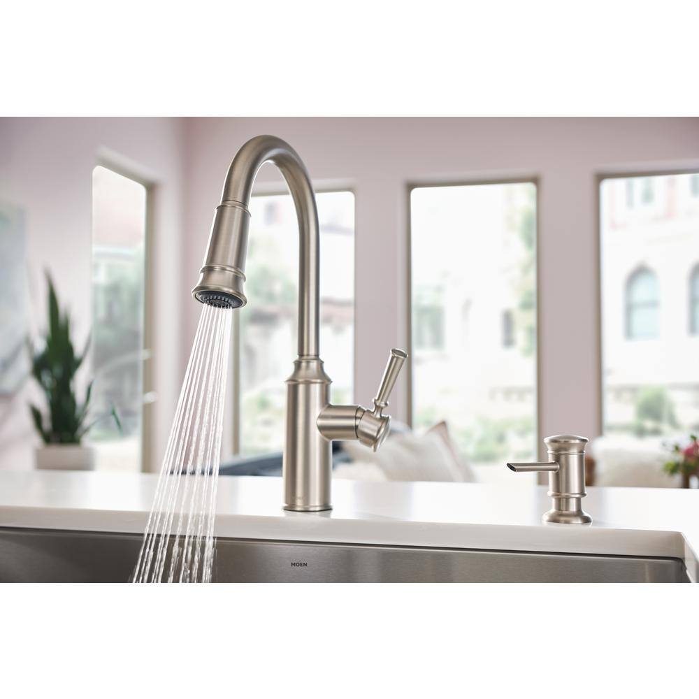Moen Glenshire Single-Handle Pull-Down Sprayer Kitchen Faucet with Reflex and Power Clean, Spot Resist Stainless
