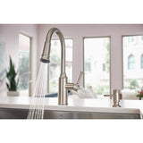 Moen Glenshire Single-Handle Pull-Down Sprayer Kitchen Faucet with Reflex and Power Clean, Spot Resist Stainless