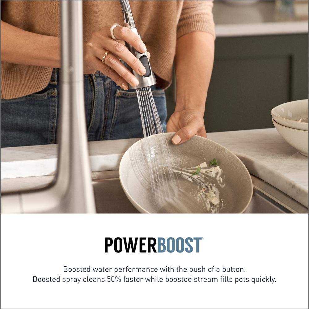 Moen Glenshire Single-Handle Pull-Down Sprayer Kitchen Faucet with Reflex and Power Clean, Spot Resist Stainless