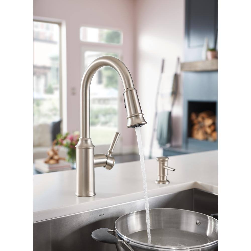 Moen Glenshire Single-Handle Pull-Down Sprayer Kitchen Faucet with Reflex and Power Clean, Spot Resist Stainless