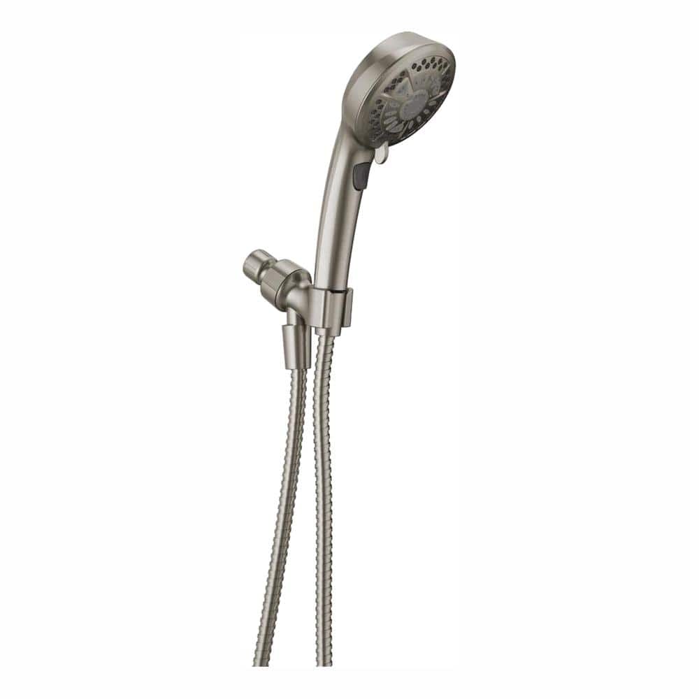 Delta 7-Spray 4.2 in. Single Wall-Mount Handheld Shower Head in SpotShield Brushed Nickel