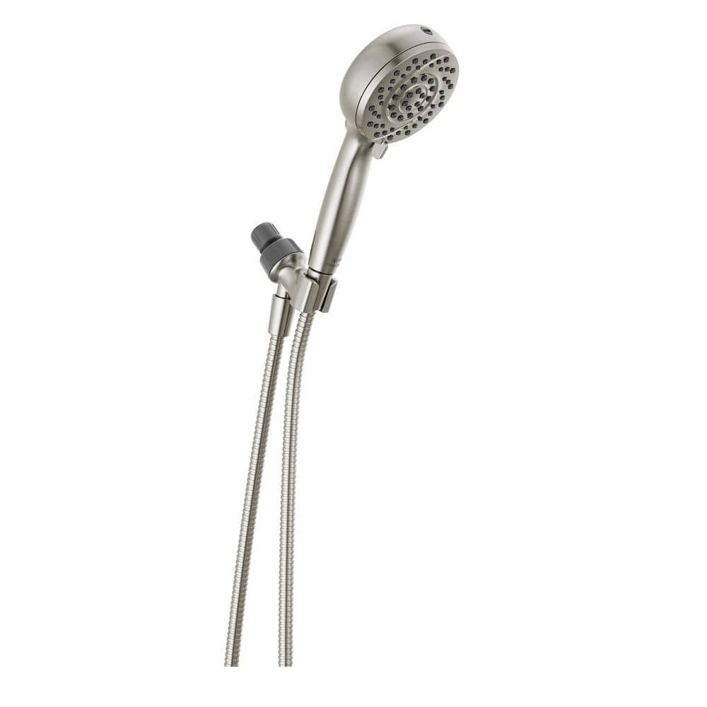 Delta Universal Showering Components ProClean 6‑Spray Handheld Shower Head, 1.75 GPM, SpotShield Brushed Nickel, 72‑in Hose