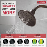 Delta 5-Spray 6 in. Single Wall Mount Fixed Shower Head, SpotShield Venetian Bronze, 1.75 GPM