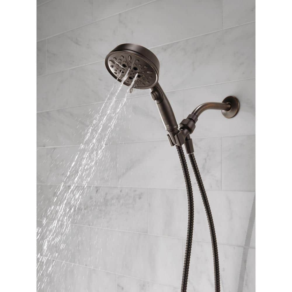 Delta 7-Spray 5 in. Single Wall-Mount Handheld Shower Head, SpotShield Venetian Bronze