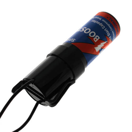 Supco SPP5 capacitor - detail view (Type: Relay; Voltage: 90/277 VAC)