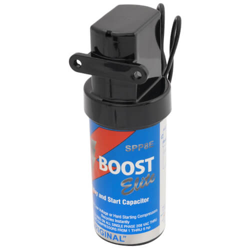 Supco SPP8E capacitor - front view (MFD: 189-227; Horse Power: 1-5)