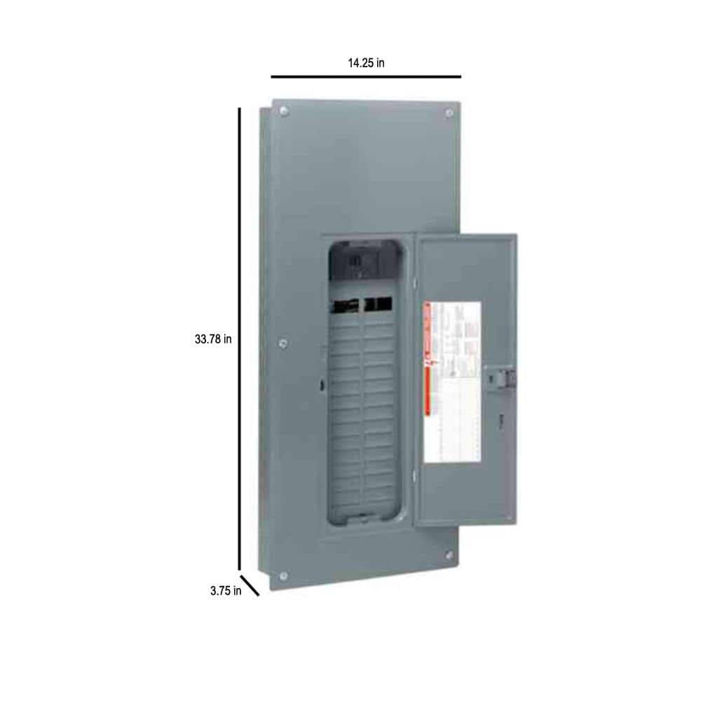 Homeline 150 Amp 30-Space 60-Circuit Indoor Main Breaker Plug-On Neutral Load Center with Cover, Surge SPD - Value Pack
