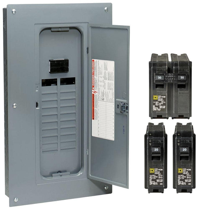 Square D Homeline 100-Amp 20-Space 40-Circuit Indoor Main Breaker Plug-On Neutral Load Center - HOM2040M100PCVP