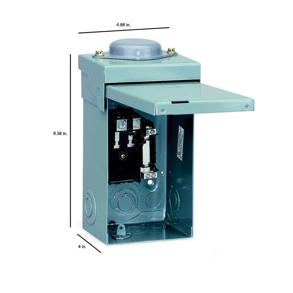 Square D QO 40 Amp 2-Space 2-Circuit Outdoor Main Lug Load Center