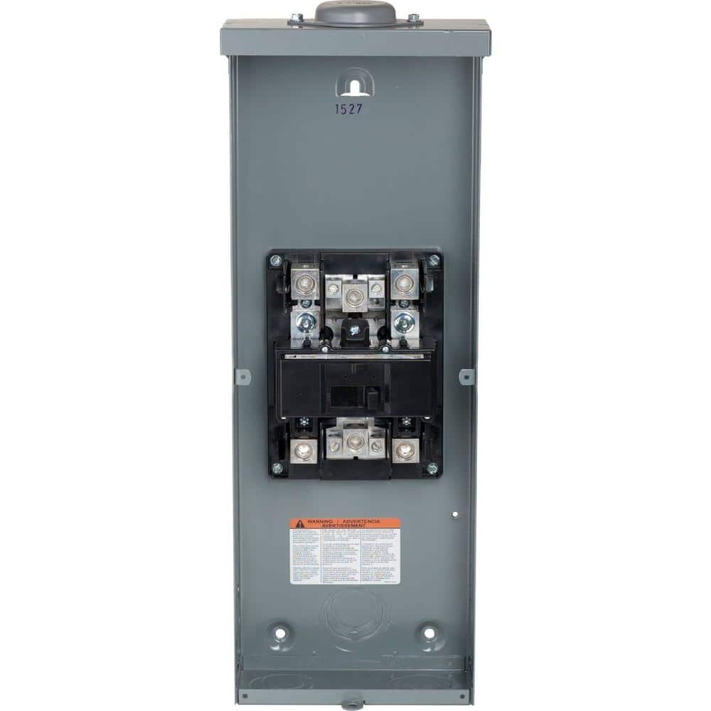 Square D QO 200 Amp 2-Pole Outdoor Circuit Breaker Enclosure with QOM2200VH Breaker