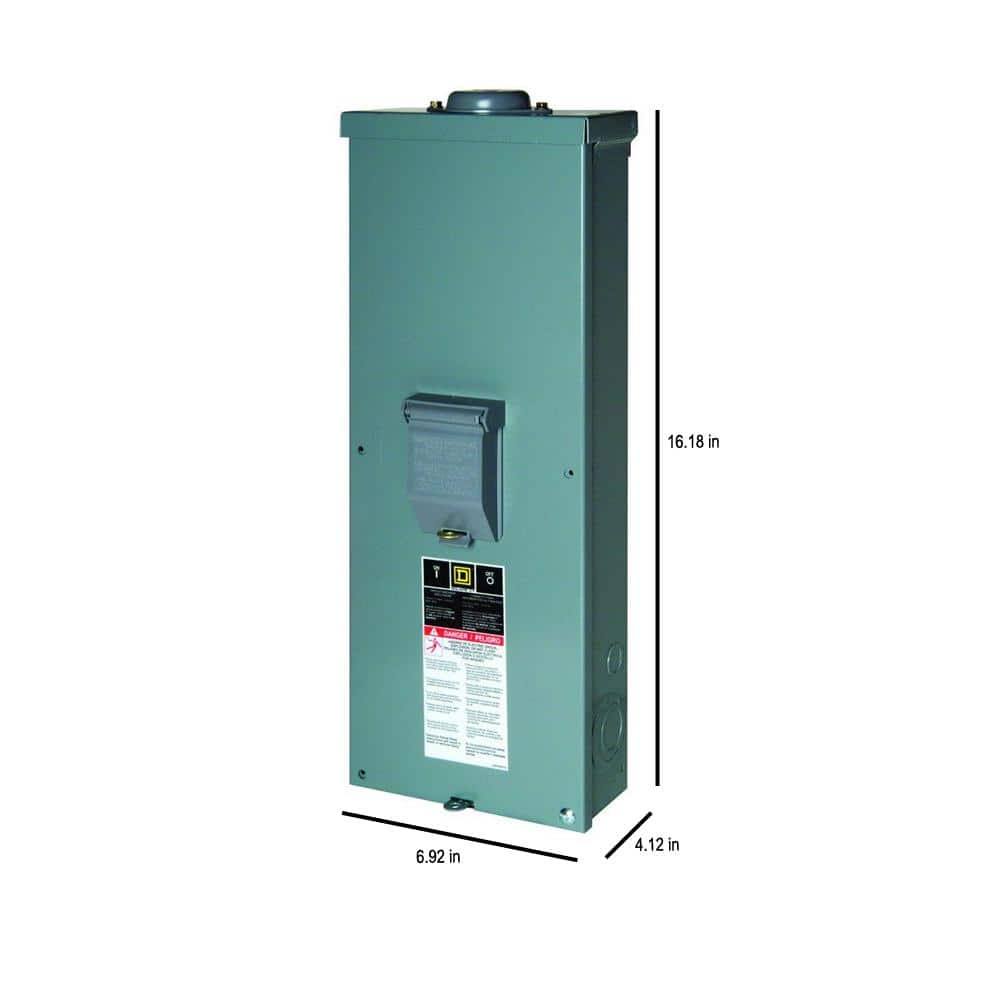 Square D QO 200 Amp 2-Pole Outdoor Circuit Breaker Enclosure with QOM2200VH Breaker