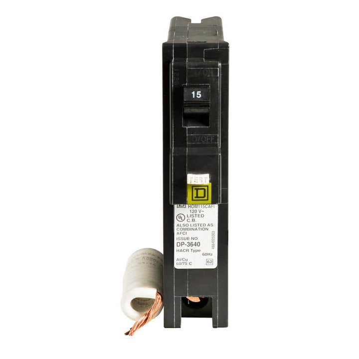 Square D Homeline 15-Amp Single-Pole Combination Arc Fault Circuit Breaker, HOM115CAFIC